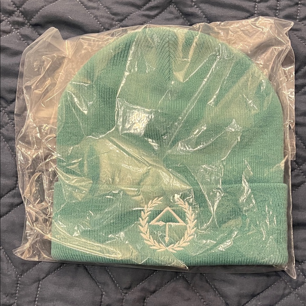 Of The Trees teal Beanie with Embroidered Logo